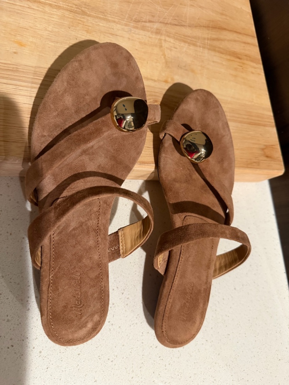 Madewell The Mila Organic Hardware Thong Slide Sandal Size 7 retail $120 - Picture 10 of 12